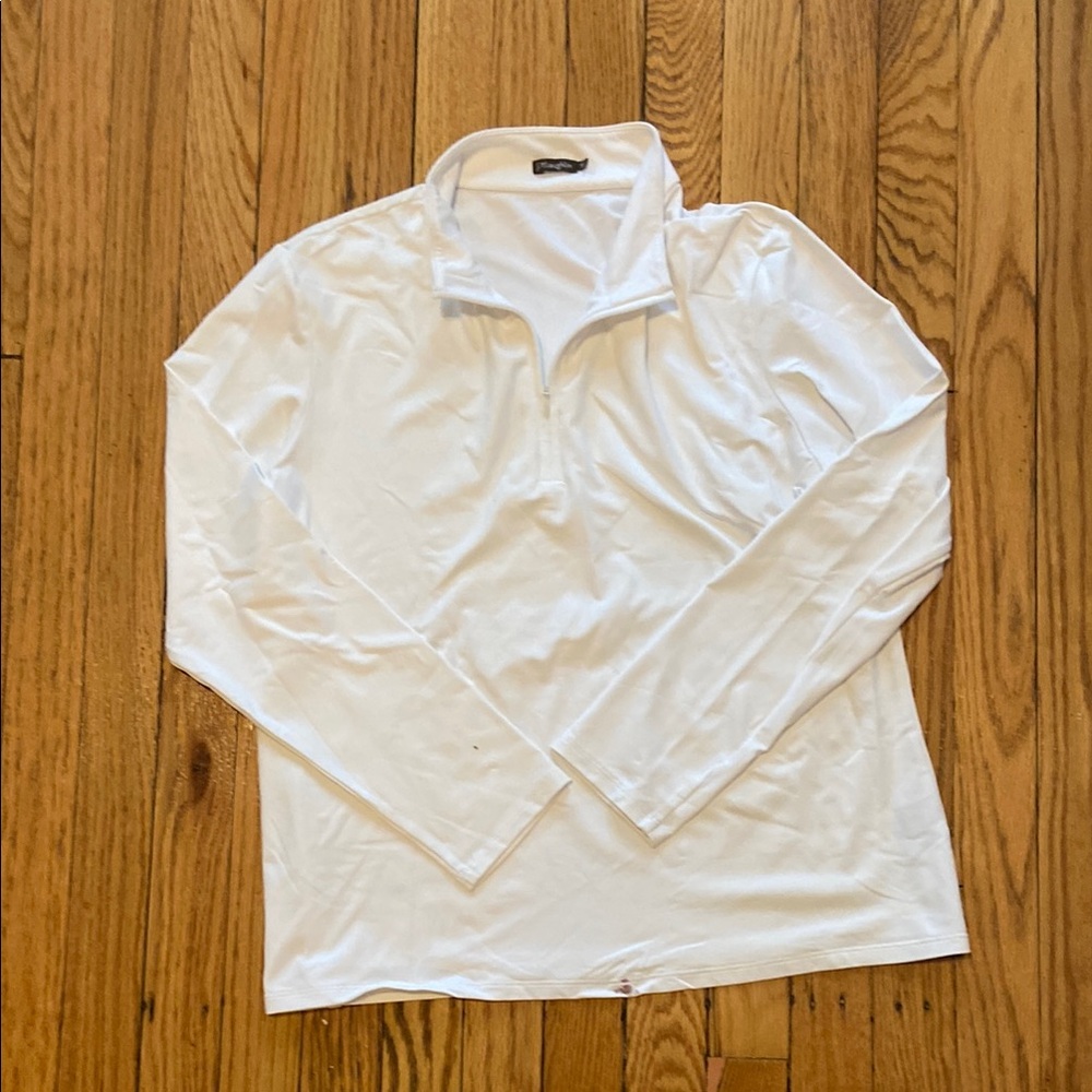 J. McLaughlin White Long Sleeve Tee
